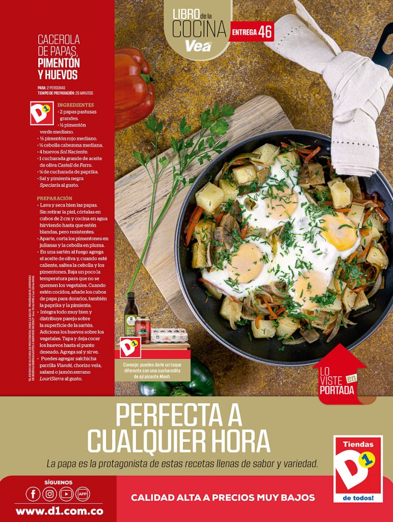 revista vea - recetas - tiendas d1 - recetas con papa - fotografía de alimentos