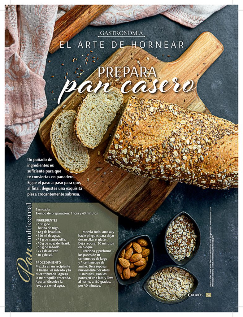 Fotografía de alimentos - fotografía de comida - revista cromos - panadería - pan casero